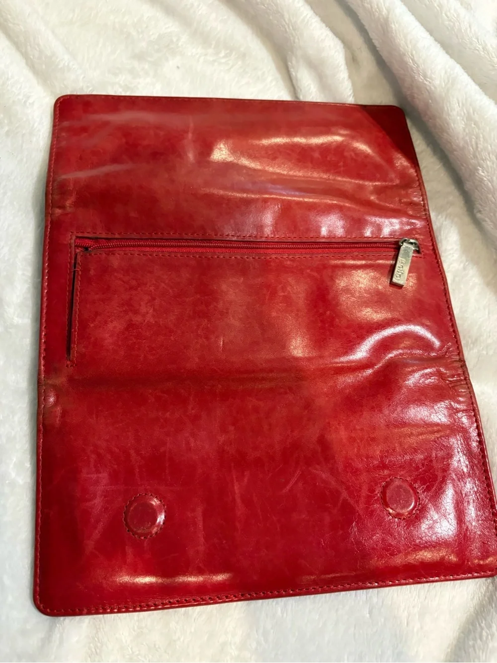 HOBO Red Leather Long Wallet